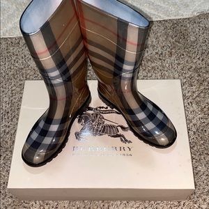 Burberry rain boots
